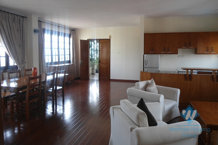 Apartment with large living room for rent in Hoan Kiem district, Hanoi